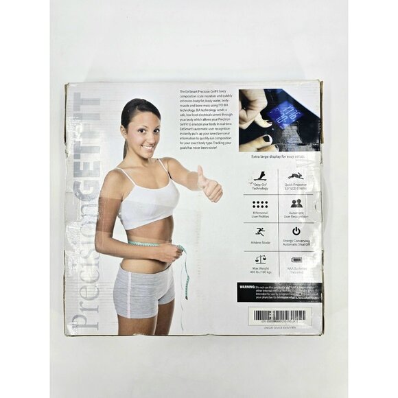 Eat Smart Digital Body Fat Scale with Auto Recognition Technology Black - Picture 5 of 9